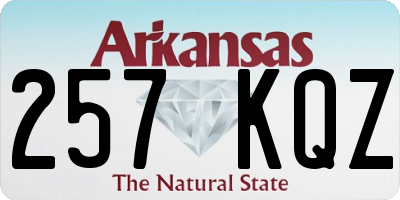 AR license plate 257KQZ