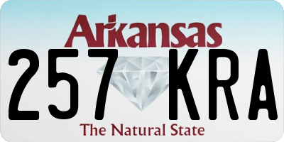 AR license plate 257KRA