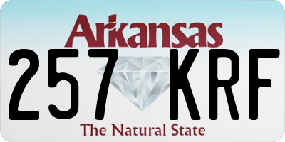 AR license plate 257KRF