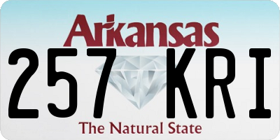 AR license plate 257KRI