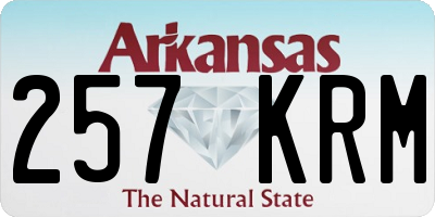 AR license plate 257KRM