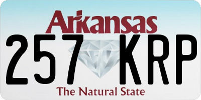 AR license plate 257KRP