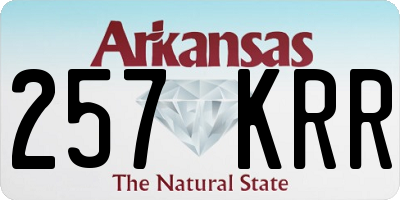 AR license plate 257KRR