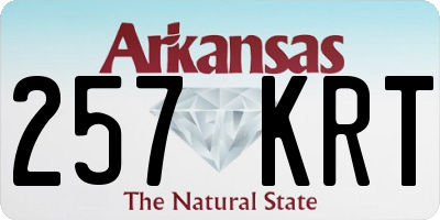 AR license plate 257KRT