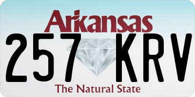 AR license plate 257KRV