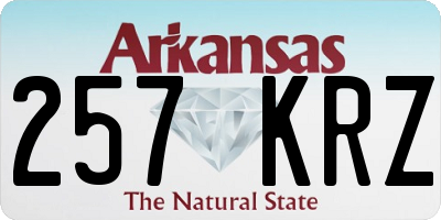 AR license plate 257KRZ