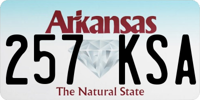 AR license plate 257KSA