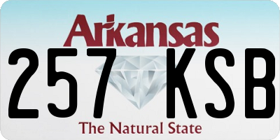 AR license plate 257KSB