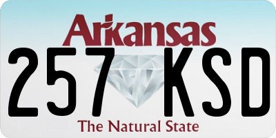 AR license plate 257KSD