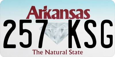 AR license plate 257KSG