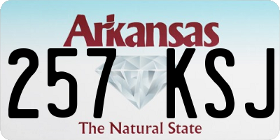 AR license plate 257KSJ