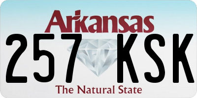AR license plate 257KSK