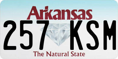 AR license plate 257KSM