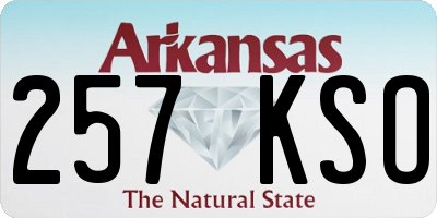AR license plate 257KSO