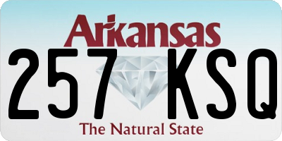 AR license plate 257KSQ
