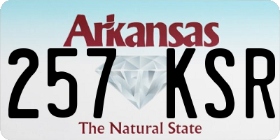 AR license plate 257KSR