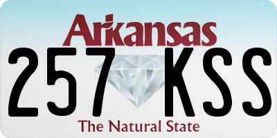 AR license plate 257KSS