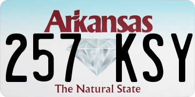 AR license plate 257KSY