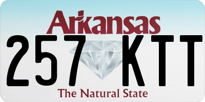 AR license plate 257KTT