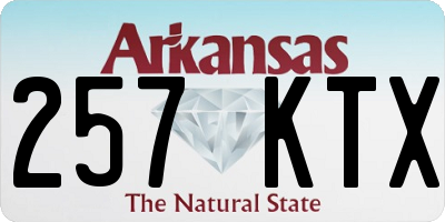 AR license plate 257KTX