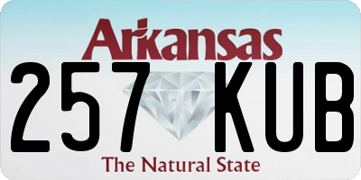 AR license plate 257KUB