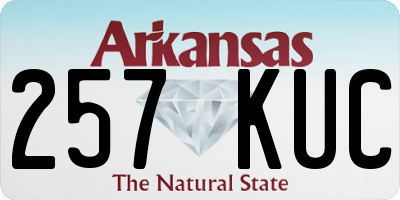 AR license plate 257KUC