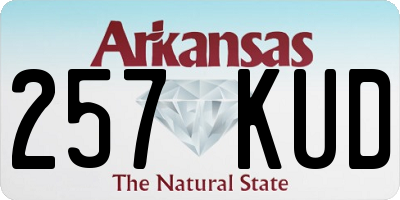 AR license plate 257KUD