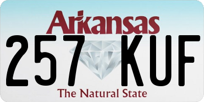 AR license plate 257KUF