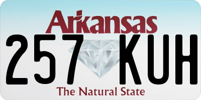 AR license plate 257KUH