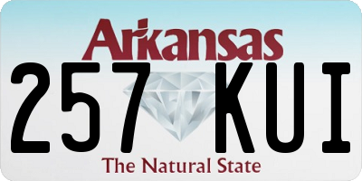 AR license plate 257KUI