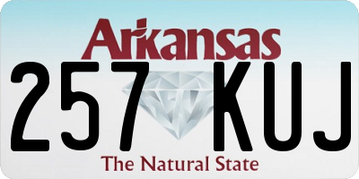AR license plate 257KUJ