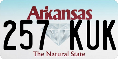 AR license plate 257KUK