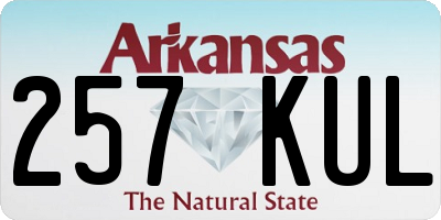 AR license plate 257KUL