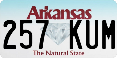 AR license plate 257KUM