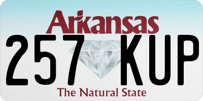 AR license plate 257KUP