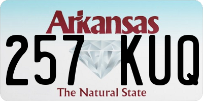 AR license plate 257KUQ