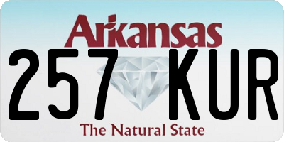 AR license plate 257KUR