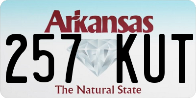 AR license plate 257KUT