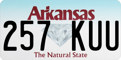 AR license plate 257KUU
