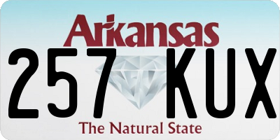 AR license plate 257KUX
