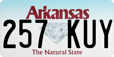 AR license plate 257KUY