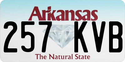 AR license plate 257KVB