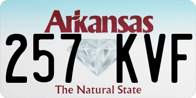 AR license plate 257KVF