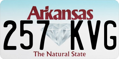 AR license plate 257KVG
