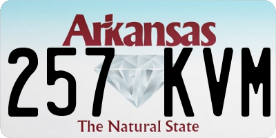 AR license plate 257KVM