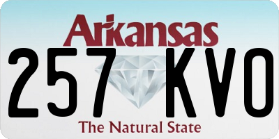 AR license plate 257KVO