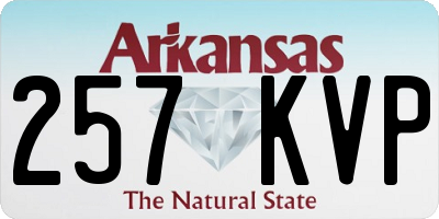 AR license plate 257KVP