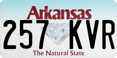 AR license plate 257KVR