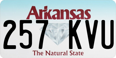 AR license plate 257KVU