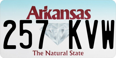 AR license plate 257KVW